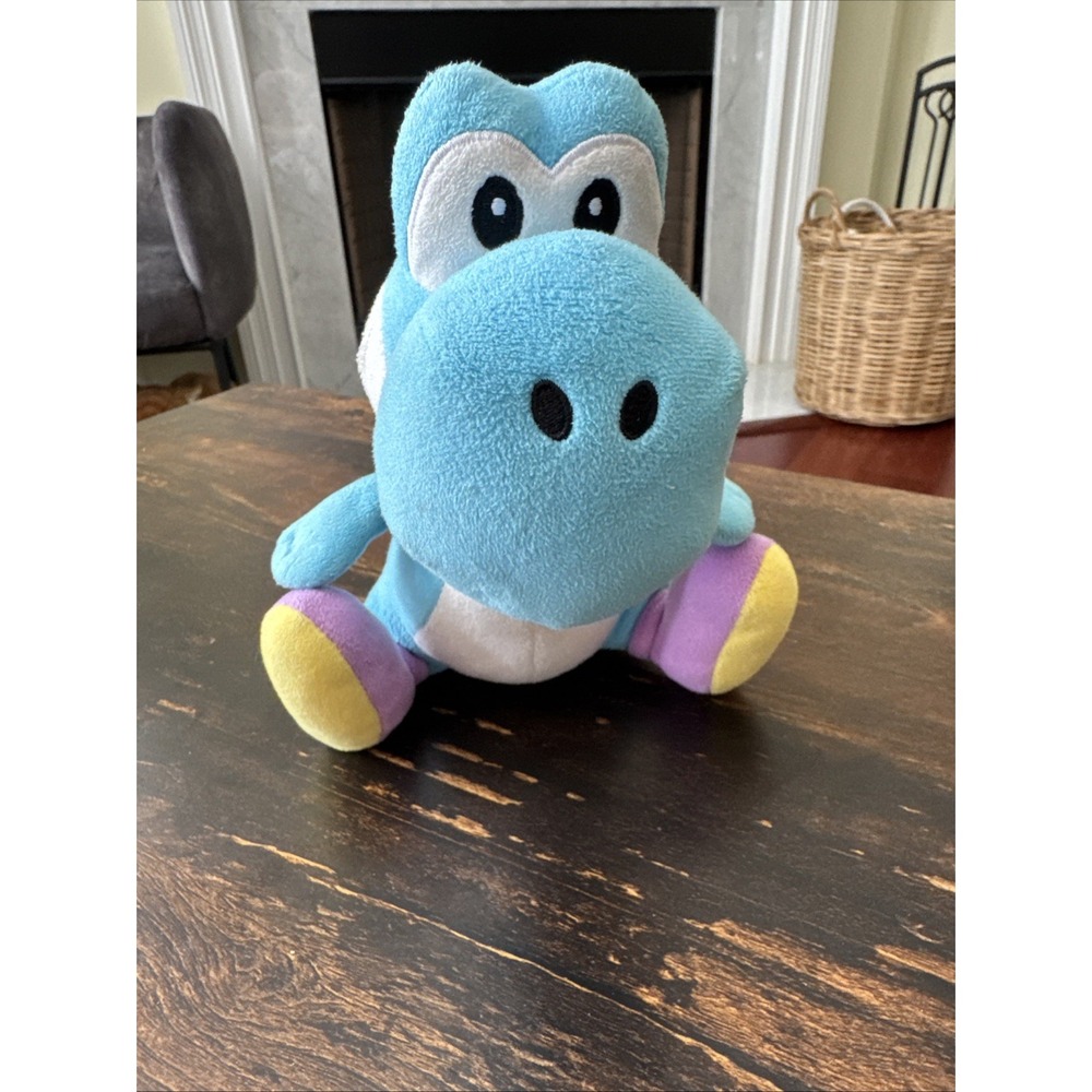 Super Mario Brothers Sitting Blue Yoshi Sitting Plush 2018 Nintendo Wii